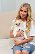 CARMEN ELECTRA with Her Dog on the Set of a Photoshoot 01/29/2018