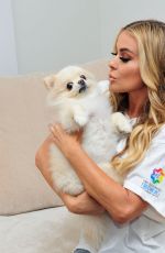 CARMEN ELECTRA with Her Dog on the Set of a Photoshoot 01/29/2018