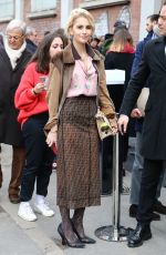 CARO DAUR Arrives at Fendi Fashion Show Milan Fashion Week 01/15/2018