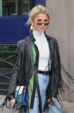 CAROLINE DAUR Arrives at Elie Saab Fashion Show in Paris 01/24/2018