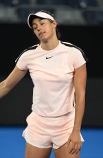 CAROLINE GARCIA at Practice Session at Australian Open Tennis Tournament in Melbourne 01/13/2018