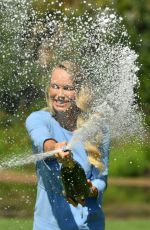 CAROLINE WOZIACKI Poses with Her Australian Open Trophy at Botanical Gardens in Melbourne 01/28/2018
