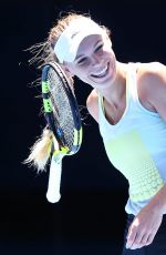 CAROLINE WOZNIACKI at Australian Open Tennis Championships Practice Session in Melbourne 01/14/2018