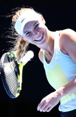 CAROLINE WOZNIACKI at Australian Open Tennis Championships Practice Session in Melbourne 01/14/2018