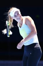CAROLINE WOZNIACKI at Australian Open Tennis Championships Practice Session in Melbourne 01/14/2018