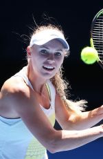 CAROLINE WOZNIACKI at Australian Open Tennis Championships Practice Session in Melbourne 01/14/2018