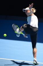 CAROLINE WOZNIACKI at Australian Open Tennis Championships Practice Session in Melbourne 01/14/2018