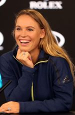 CAROLINE WOZNIACKI at Australian Open Tennis Championships Press Conference in Melbourne 01/13/2018