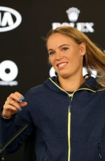 CAROLINE WOZNIACKI at Australian Open Tennis Championships Press Conference in Melbourne 01/13/2018