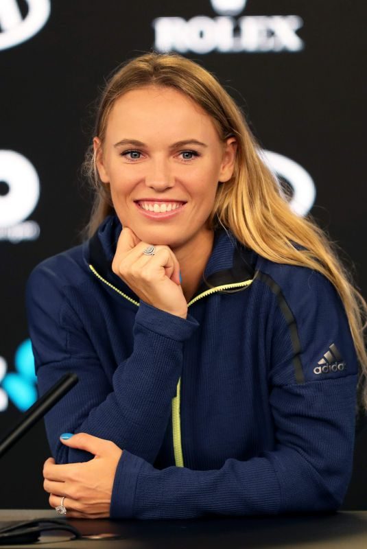 CAROLINE WOZNIACKI at Australian Open Tennis Championships Press Conference in Melbourne 01/13/2018