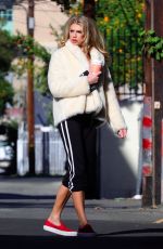 CHARLOTTE MCKINNEY on the Set of a Photoshoot in Los Angeles 01/27/2018
