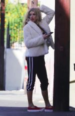 CHARLOTTE MCKINNEY on the Set of a Photoshoot in Los Angeles 01/27/2018