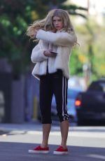 CHARLOTTE MCKINNEY on the Set of a Photoshoot in Los Angeles 01/27/2018
