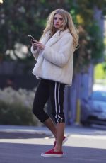 CHARLOTTE MCKINNEY on the Set of a Photoshoot in Los Angeles 01/27/2018