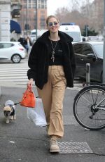 CHIARA at a Haidressers in Milan 01/28/2018