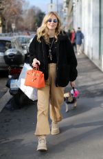 CHIARA at a Haidressers in Milan 01/28/2018
