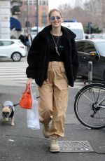 CHIARA at a Haidressers in Milan 01/28/2018