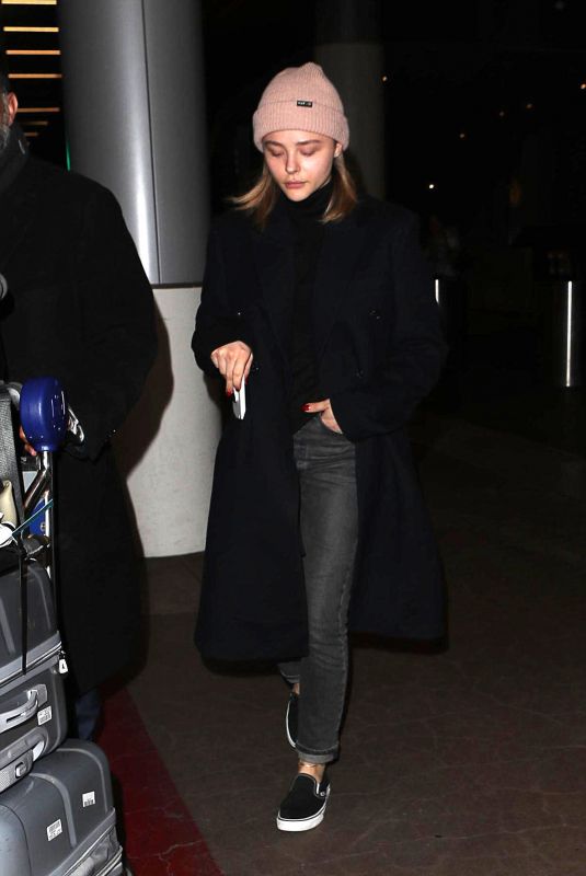 CHLOE MORETZ at Los Angeles international Airport 01/11/2018