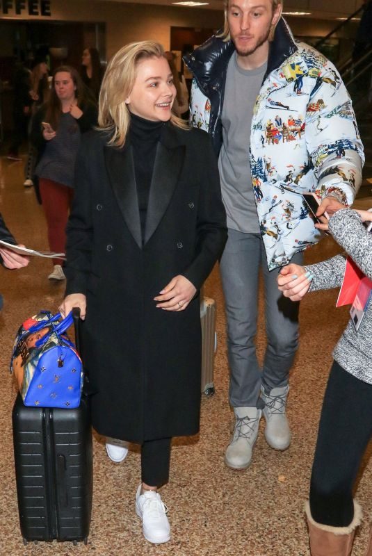 CHLOE MORETZ at Salt Lake City International Airport in Park City 01/18/2018