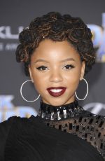 CHLOE X HALLE at Black Panther Premiere in Hollywood 01/29/2018