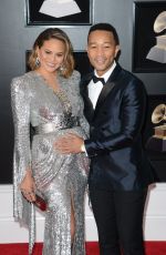 CHRISSY TEIGEN and John Legend at Grammy 2018 Awards in New York 01/28/2018