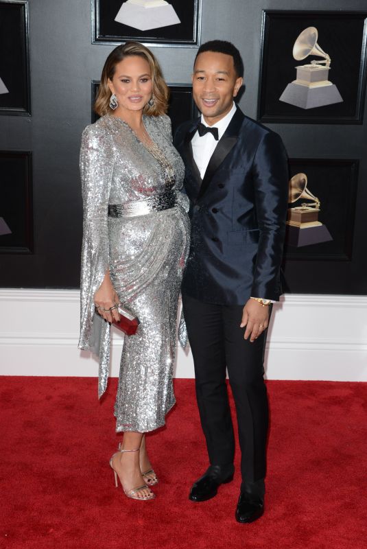 CHRISSY TEIGEN and John Legend at Grammy 2018 Awards in New York 01/28/2018