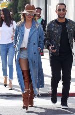 CHRISSY TEIGEN and John Legend Leaves Il Pastaio in Beverly Hills 01/15/2018