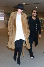 CHRISSY TEIGEN at Narita International Airport in Tokyo 01/01/2018