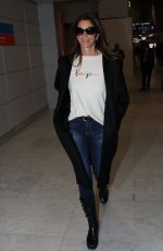 CINDY CRAWFORD and KAIA GERBER at Charles De Gaulle Airport in Paris 01/19/2018