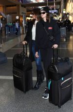 CINDY CRAWFORD and KAIA GERBER at LAX Airport in Los Angeles 01/18/2018