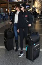 CINDY CRAWFORD and KAIA GERBER at LAX Airport in Los Angeles 01/18/2018