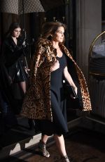 CINDY CRAWFORD Leaves Georges V Hotel in Paris 01/21/2018
