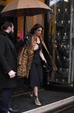 CINDY CRAWFORD Leaves Georges V Hotel in Paris 01/21/2018