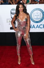 CLAUDIA JORDAN at 49th Naacp Image Awards in Pasadena 01/14/2018