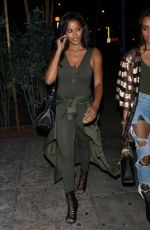 CLAUDIA JORDAN at Delilah Restaurant in West Hollywood 01/18/2018