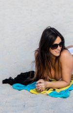 CLAUDIA ROMANI in White Bikini at a Beach in Miami 01/21/2018