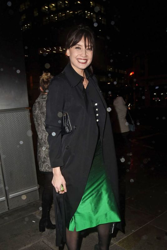 DAISY LOWE Leaves Heron Tower in London 01/30/2018