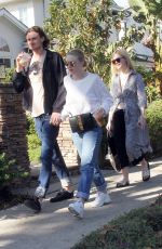 DAKOTA and ELLE FANNING Out for Lunch in Studio City 01/01/2018