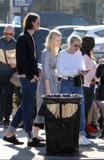 DAKOTA and ELLE FANNING Out for Lunch in Studio City 01/01/2018