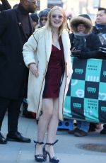 DAKOTA FANNING Arrives at AOL Build Speaker Series in New York 01/18/2018