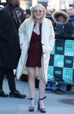 DAKOTA FANNING Arrives at AOL Build Speaker Series in New York 01/18/2018