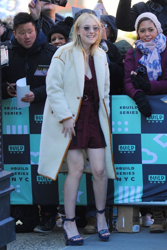 DAKOTA FANNING Arrives at AOL Build Speaker Series in New York 01/18/2018
