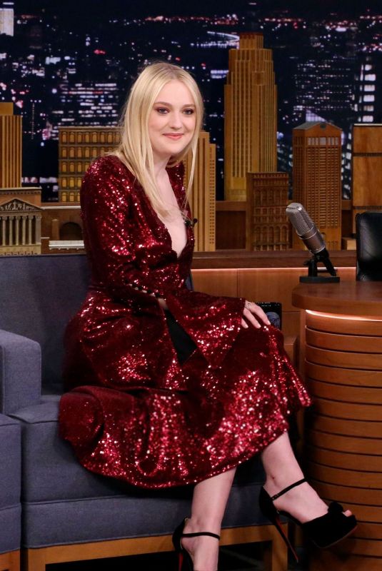 DAKOTA FANNING at Tonight Show Starring Jimmy Fallon in New York 01/19/2018