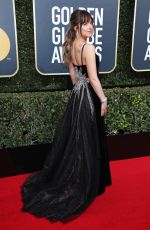 DAKOTA JOHNSON at 75th Annual Golden Globe Awards in Beverly Hills 01/07/2018