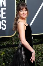 DAKOTA JOHNSON at 75th Annual Golden Globe Awards in Beverly Hills 01/07/2018