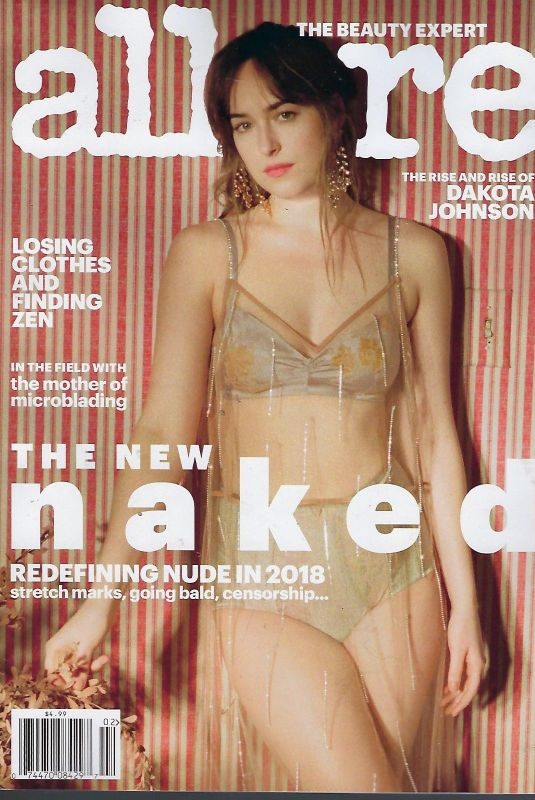 DAKOTA JOHNSON on the Cover of Allure Magazine, February 2018