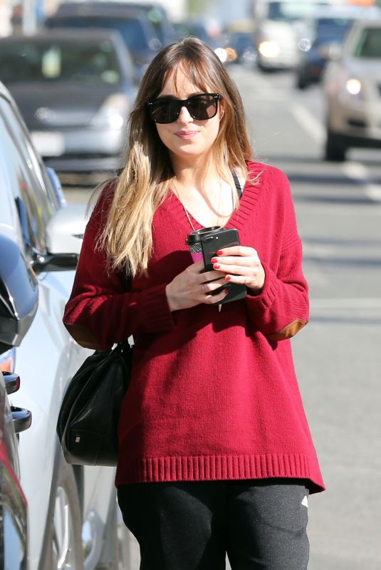 DAKOTA JOHNSON Out for Coffee in West Hollywood 01/12/2018