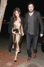 DANIELLE BUX and Nate Greenwald Out for Dinner at Delilah in Los Angeles 01/12/2018