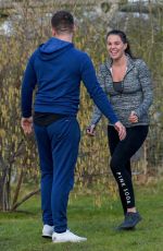 DANIELLE LLOYD Working Out in a Park in Birmingham 01/26/2018