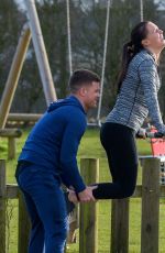 DANIELLE LLOYD Working Out in a Park in Birmingham 01/26/2018